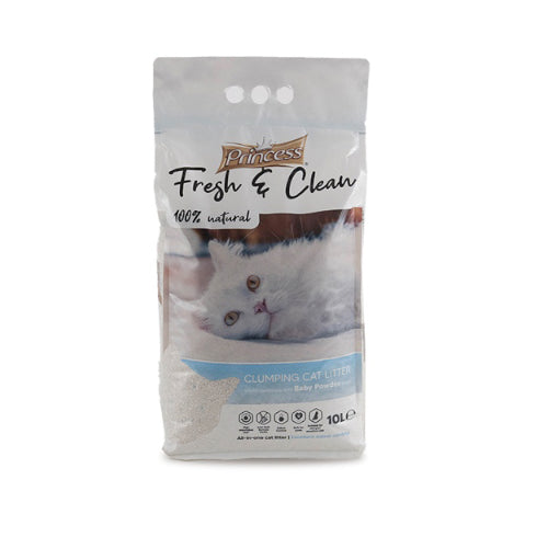 Princess Fresh&Clean Baby Powder Cat Litter 10L