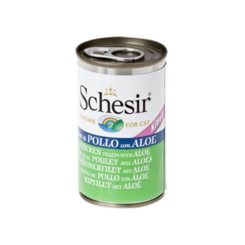 Schesir Kitten Chicken Fillets with Aloe Can 140g