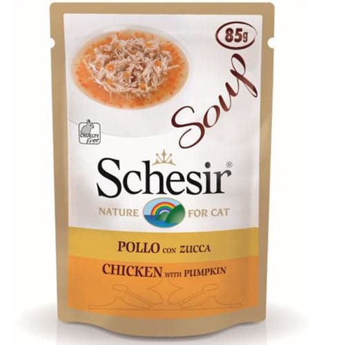 Schesir Cat Chicken and Pumpkin Soup Pouch 85g