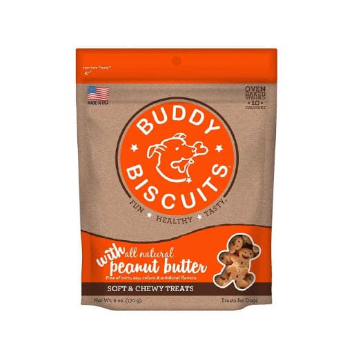 Buddy Biscuits Chewy Treats with Peanut Butter for Dogs