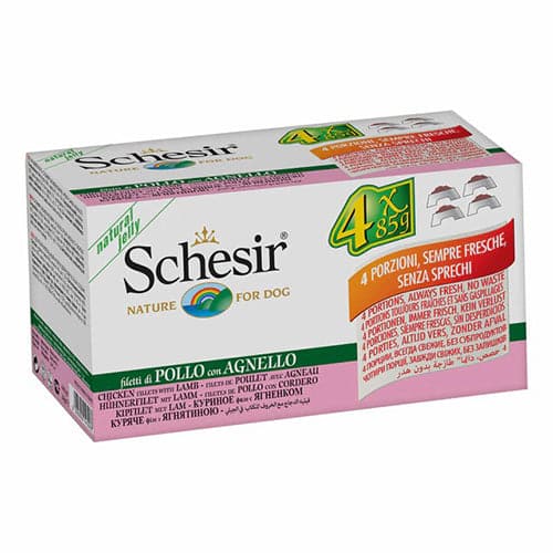 Schesir Dog Multipack Chicken with Lamb in Jelly 4X85g