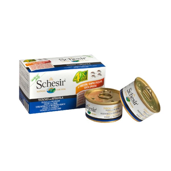 Schesir Dog Multipack Tuna with Seabass in Jelly 4X85g