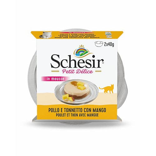 Schesir Petit Delic in Mousse Chicken & Tuna with Mango 2X40g