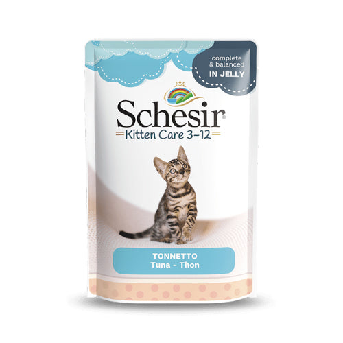 Schesir Kitten Care 3-12 Cat Pouch Tuna in Jelly 85g