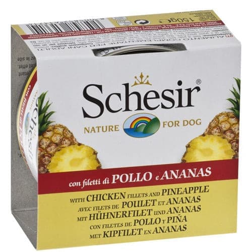 Schesir Dog Chicken with Pineapple Fruit Can 150g