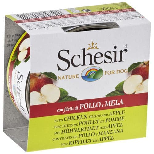 Schesir Dog Chicken with Apple Fruit Can 150g