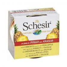 Schesir Cat Chicken with Pineapple Fruit Can 75g