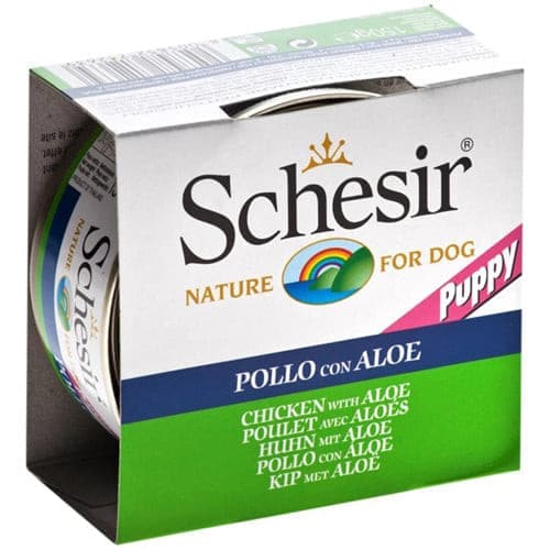 Schesir Puppy Chicken with Aloe Can 150g