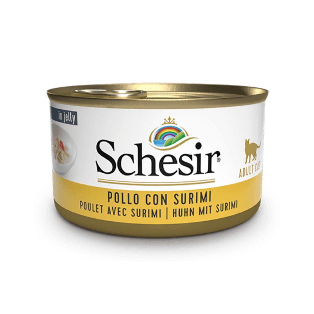 Schesir Cat Tuna with Surimi Jelly Can 85g