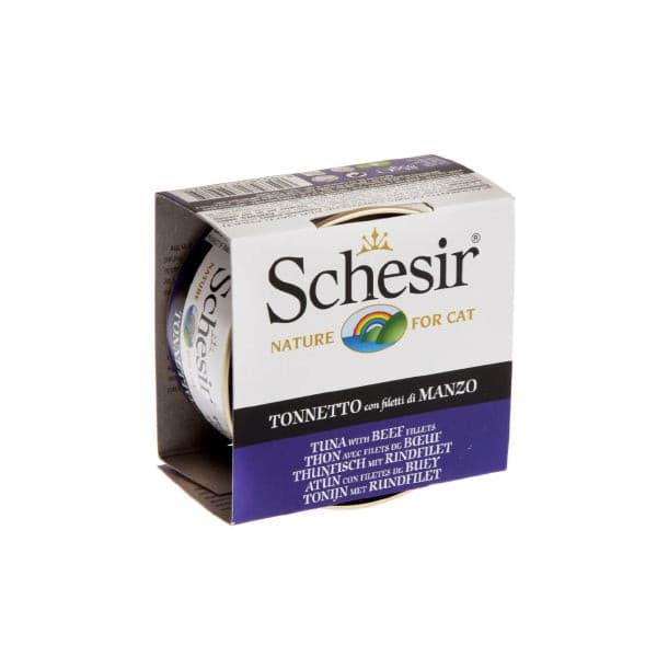 Schesir Cat Tuna with Beef Jelly Can 85g