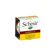 Schesir Cat Chicken Natural Style Cooking Water Can 85g