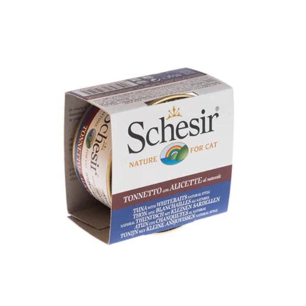 Schesir Cat Tuna and Whitebait with Rice Natural Style 85g