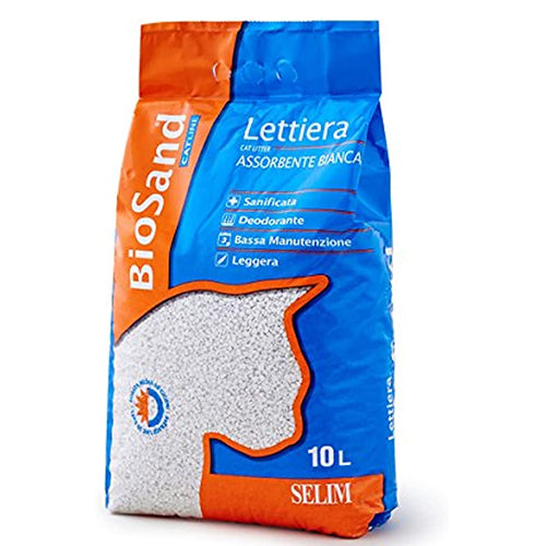 Biosand Cat Litter Absorbent - White 10L