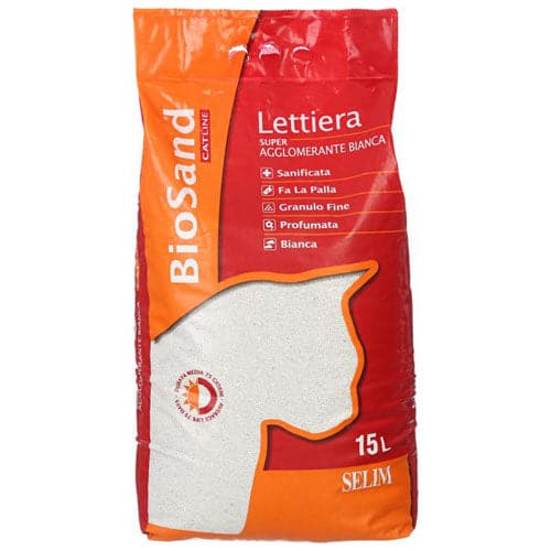 Biosand Cat Litter Super Clump - White 15L