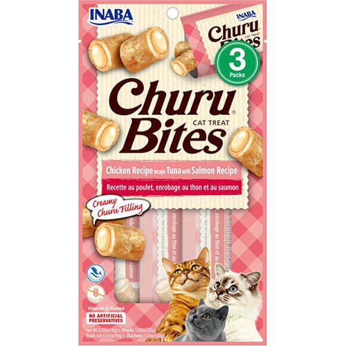 Inaba Churu Bites Chicken & Tuna with Salmon 3X10g