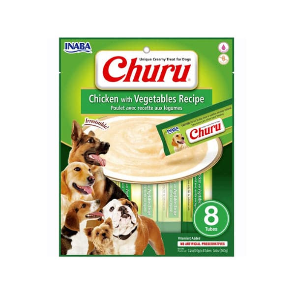 Inaba Churu Dog Chicken with Vegetables 8X20g