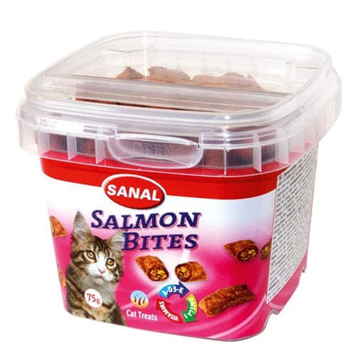 Sanal Salmon Bites in Cup for Cats 75g