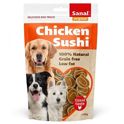 Sanal Dog Chicken Sushi Doypack 80g