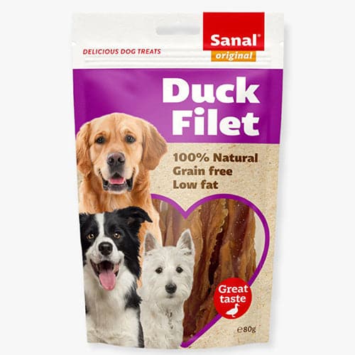 Sanal Dog Duck Filet Doypack 80g