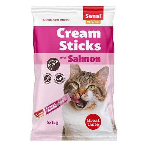 Sanal Cream Sticks Salmon 5X15g