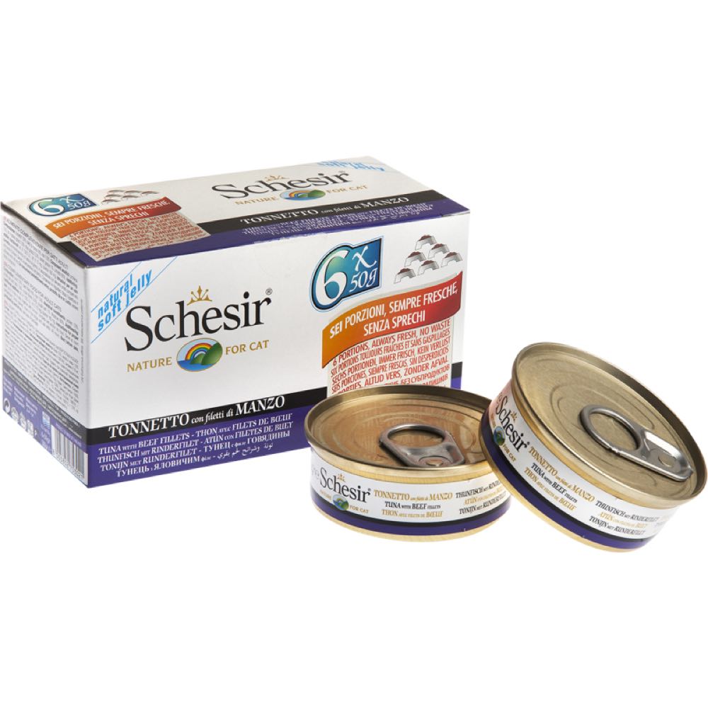 Schesir Cat Multipack Tuna with Beef in Jelly 6X50g