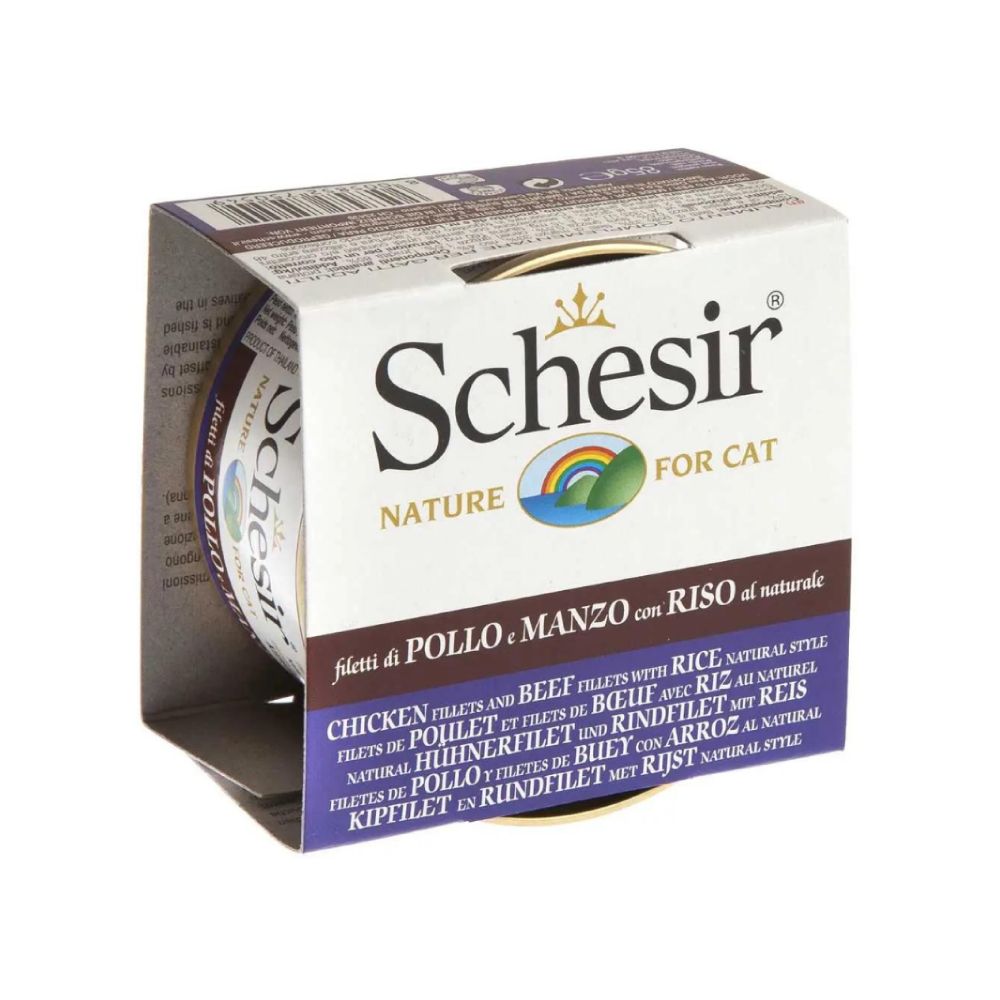 Schesir Cat Chicken & Beef with Rice Natural Style 85g