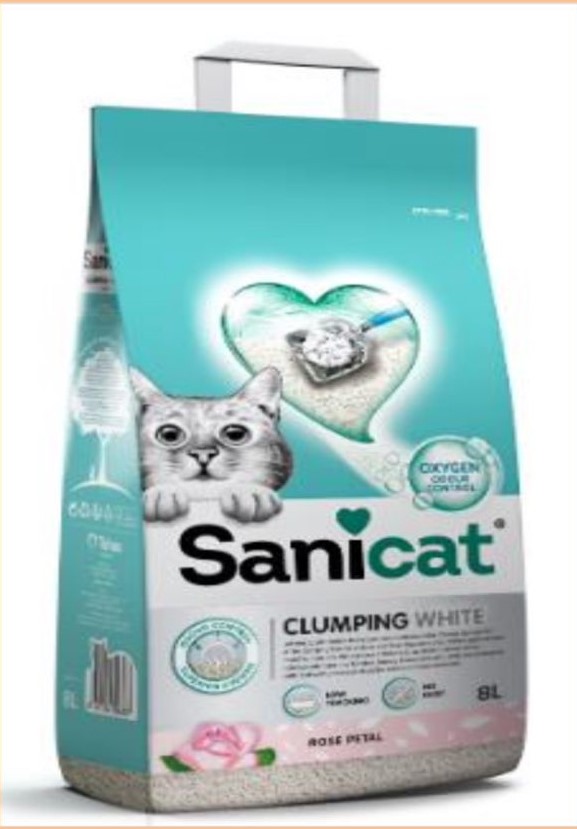 Sanicat Clumping Classic White Rose 8L