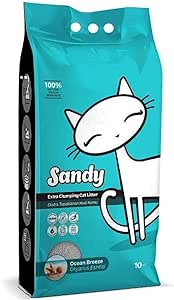 Sandy Clumping Ocean Breeze Scented Cat Litter - 10 Kg 