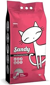 Sandy Clumping Baby Powder Scented Cat Litter - 10 Kg