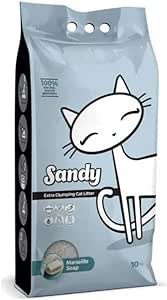 Sandy Clumping Marseille Soap Scented Cat Litter - 10 Kg