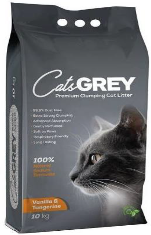 Catsgrey Premium Clumping Vanilla and Tangerine Scented 10 Kg