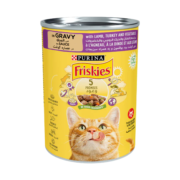 Friskies Lamb & Turkey & Vegetables in Gravy for Cats 400g