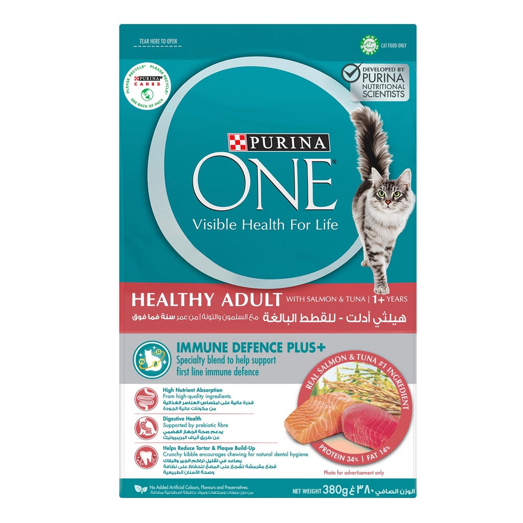 Purina One Healthy Adult Salmon & Tuna 380g