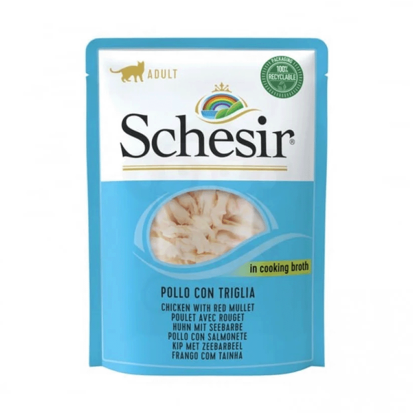 Schesir Cat Natural Style Chicken & Mullet Broth Pouch 85g