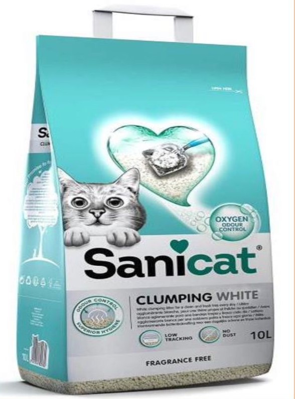 Sanicat Clumping White Uns 10L