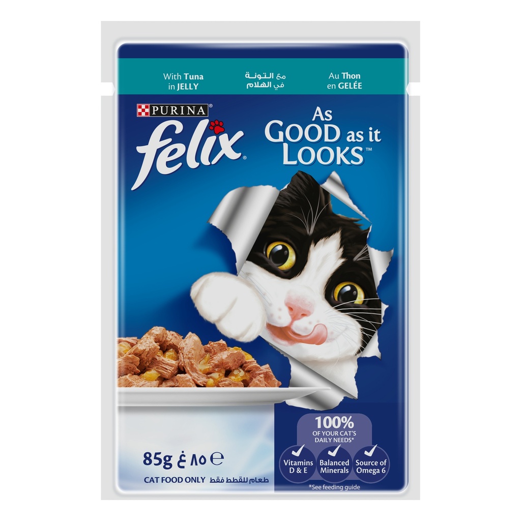 Purina Felix adult As Good As it Looks Tuna in Jelly Wet Cat Food 85g