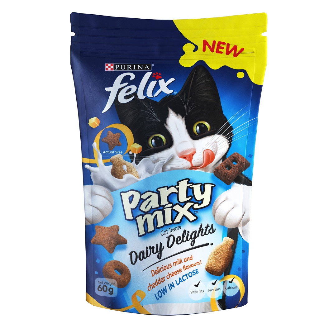 Purina Felix Party Mix Cat Treat Dairy 60g