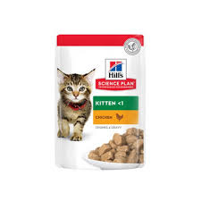 Hill’s Science Plan tender chunks in gravy kitten wet food with chicken (pouches) 85g