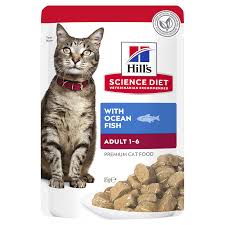 Hill’s Science Plan Tender chunks in gravy adult wet cat food ocean fish (pouches) 85g