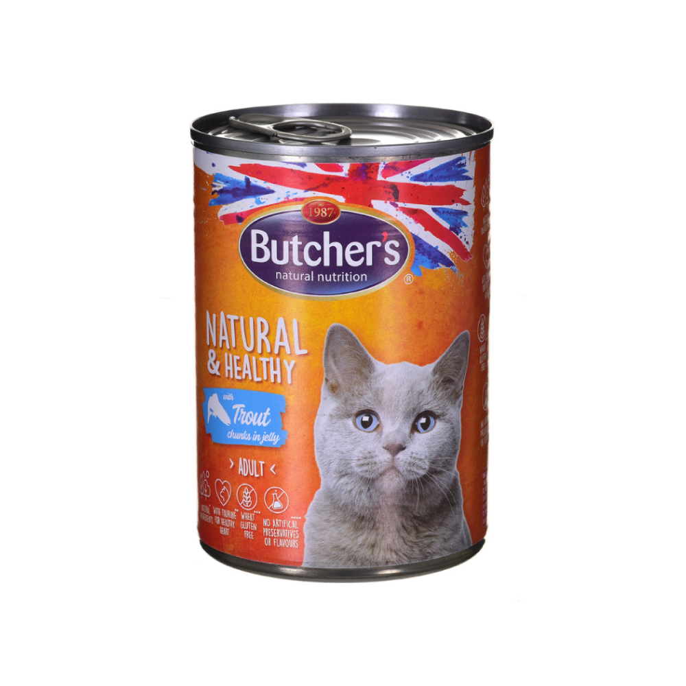 Butcher'S Delicious Dinners Cat with Trout Chunks in Jelly 400g