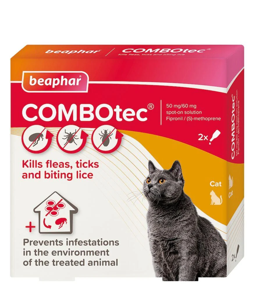 Beaphar ComboTec for Fleas,Ticks,and Lice for Cats 2*50mg