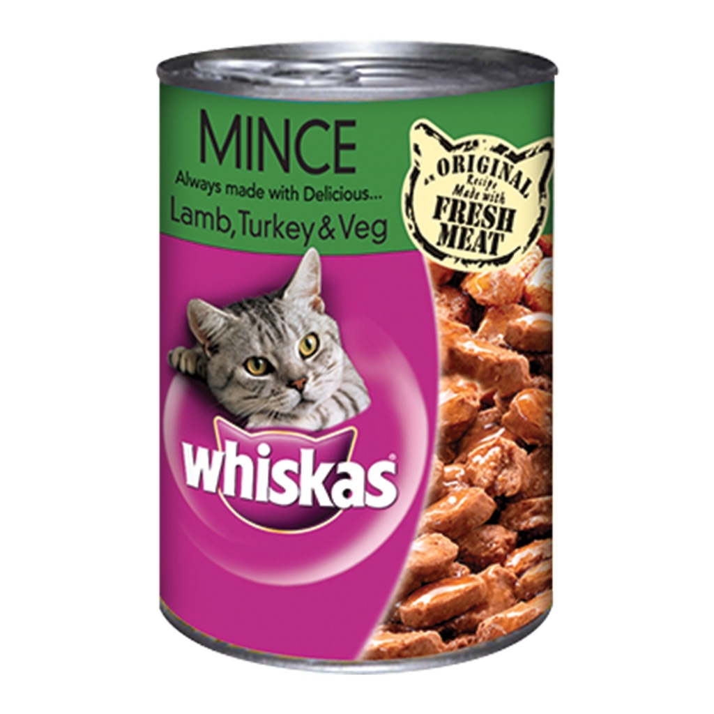 Whiskas Canned Food (Meat, Turkey, and Vegetables), 400g