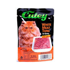 Cutey White Meat Tuna in Gravy with Salmon 85g