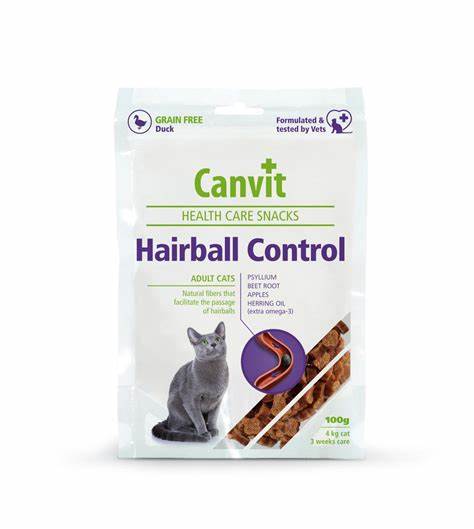 Canvit Healthy Treats for Hairball Control 100g for Cats