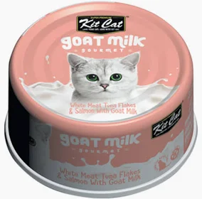 Kit Cat White Meat Tuna Flakes & Salmon with Goat Milk 70g