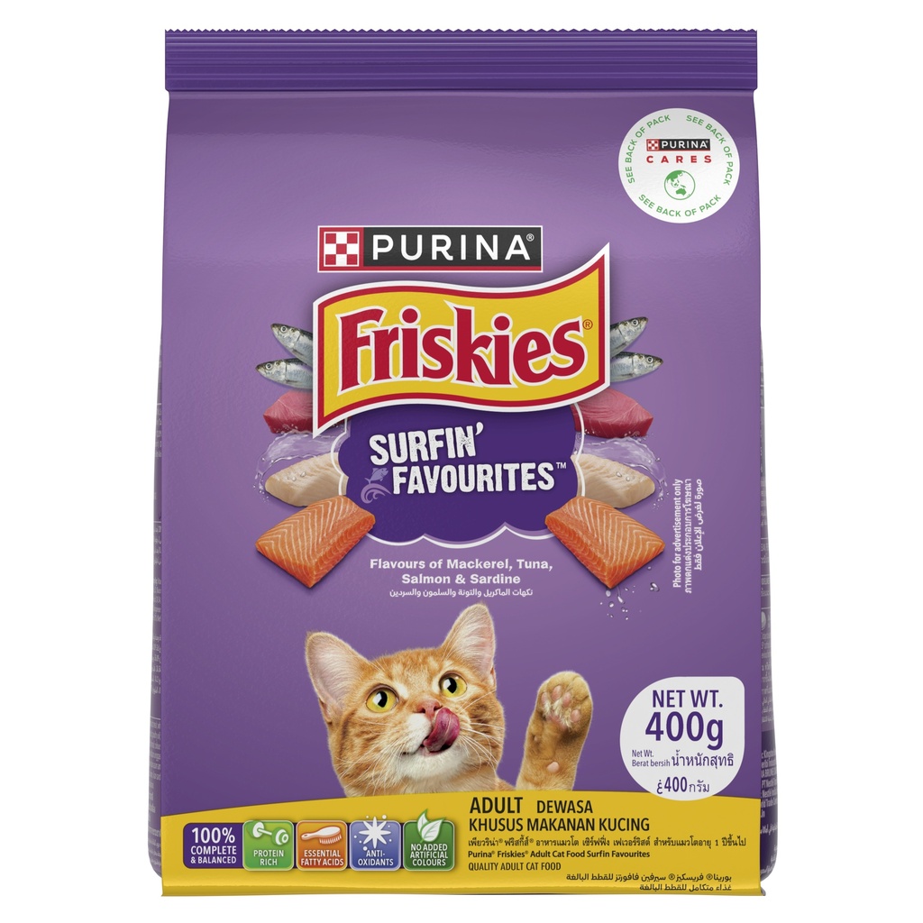 Purina Friskies Surfin Favourites Dry Cat Food 400g