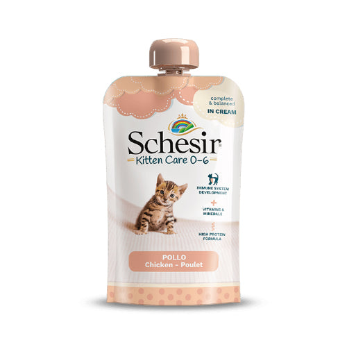 [FO1SCH0397] Schesir Kitten Care 0-6 Pouch Chicken Cream 150g