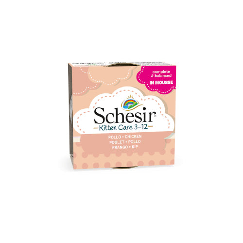 [FO1SCH0401] Schesir Kitten Care Can 3-12 Chicken Mousse 85g