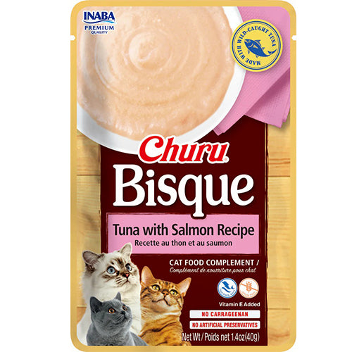 [TR-INA-03963] Inaba Churu Bisque Tuna with Salmon for Cats 40g