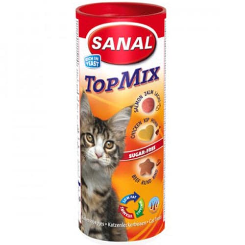 [HE1SAN0328] Sanal Topmix (Salmon-Beef-Chicken) for Cats 240g